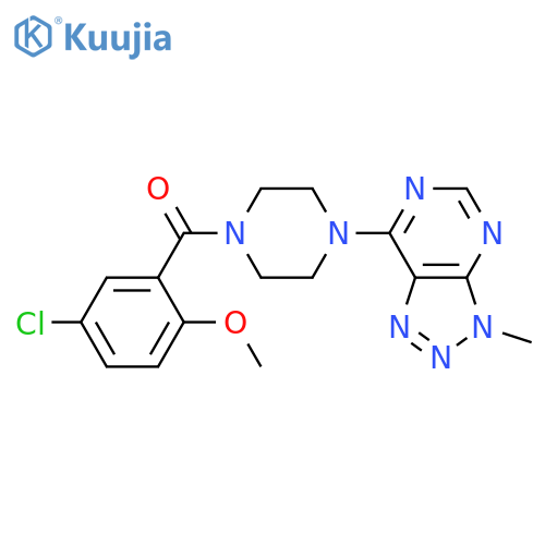 1-(5-chloro-2-methoxybenzoyl)-4-{3-methyl-3H-[1,2,3]triazolo[4,5-d]pyrimidin-7-yl}piperazine structure