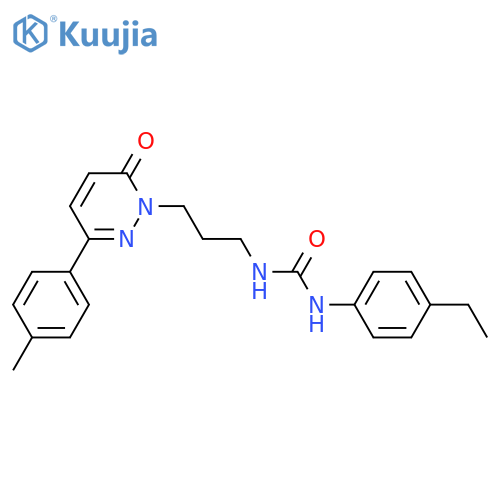 1-(4-ethylphenyl)-3-{3-[3-(4-methylphenyl)-6-oxo-1,6-dihydropyridazin-1-yl]propyl}urea structure