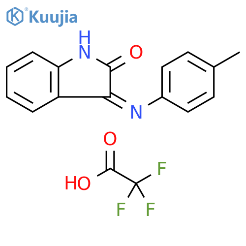 2H-Indol-2-one, 1,3-dihydro-3-[(4-methylphenyl)imino]-, 2,2,2-trifluoroacetate (1:1) structure