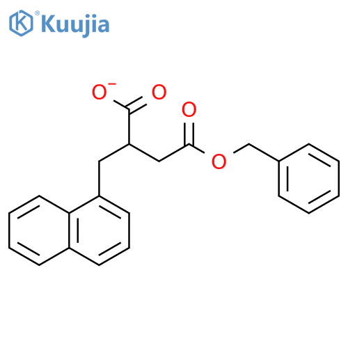 Butanedioic acid, (1-naphthalenylmethyl)-, 4-(phenylmethyl) ester, (±)- structure
