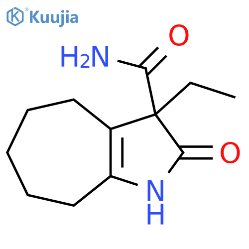 Cyclohepta[b]pyrrole-3-carboxamide,3-ethyl-1,2,3,4,5,6,7,8-octahydro-2-oxo- structure
