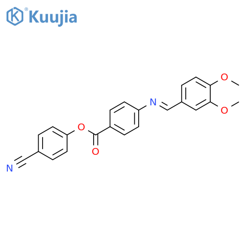 Benzoic acid, 4-[[(3,4-dimethoxyphenyl)methylene]amino]-, 4-cyanophenyl ester, (E)- (9CI) structure