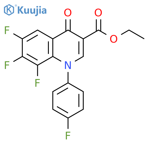 3-Quinolinecarboxylic acid,6,7,8-trifluoro-1-(4-fluorophenyl)-1,4-dihydro-4-oxo-, ethyl ester structure