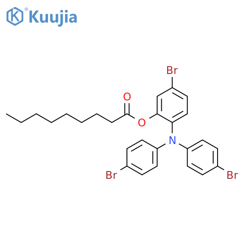 Nonanoic acid, 2-[bis(4-bromophenyl)amino]-5-bromophenyl ester structure