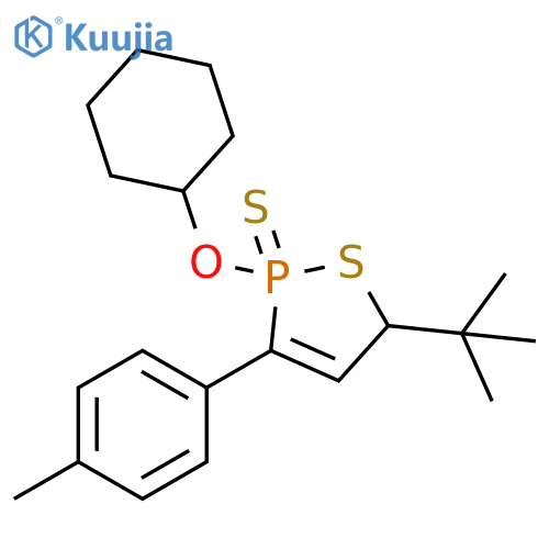 1,2-Thiaphosphole,2-(cyclohexyloxy)-5-(1,1-dimethylethyl)-2,5-dihydro-3-(4-methylphenyl)-,2-sulfide structure