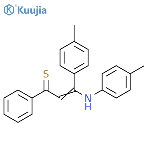 2-Propene-1-thione,3-(4-methylphenyl)-3-[(4-methylphenyl)amino]-1-phenyl- structure