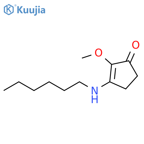 2-Cyclopenten-1-one, 3-(hexylamino)-2-methoxy- structure