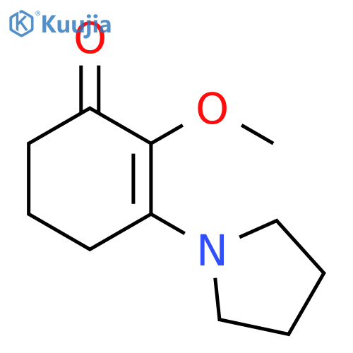 2-Cyclohexen-1-one, 2-methoxy-3-(1-pyrrolidinyl)- structure