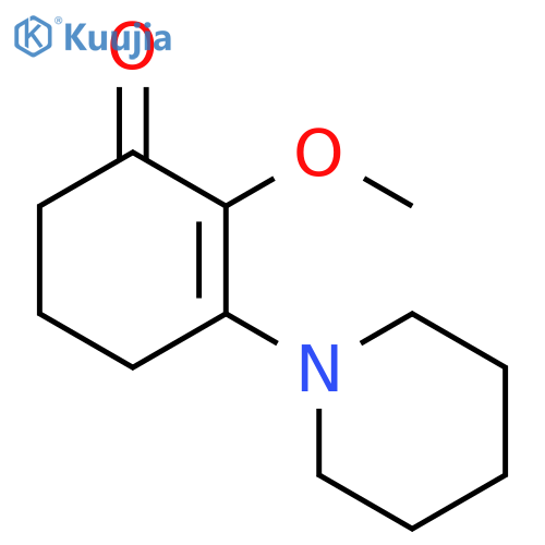 2-Cyclohexen-1-one, 2-methoxy-3-(1-piperidinyl)- structure