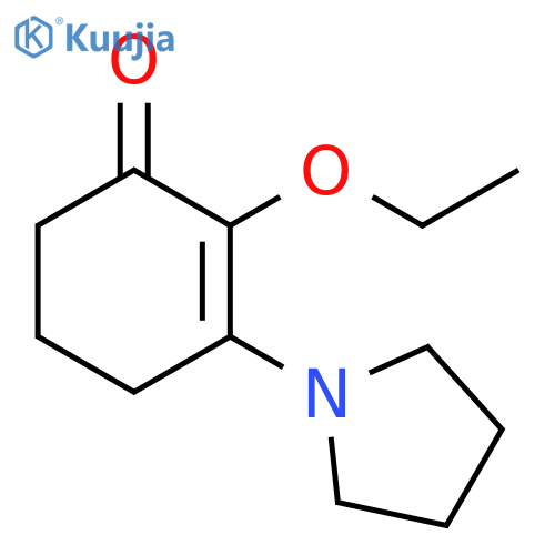 2-Cyclohexen-1-one, 2-ethoxy-3-(1-pyrrolidinyl)- structure