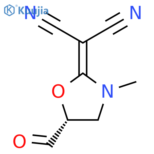 Propanedinitrile, (5-formyl-3-methyl-2-oxazolidinylidene)-, (R)- (9CI) structure