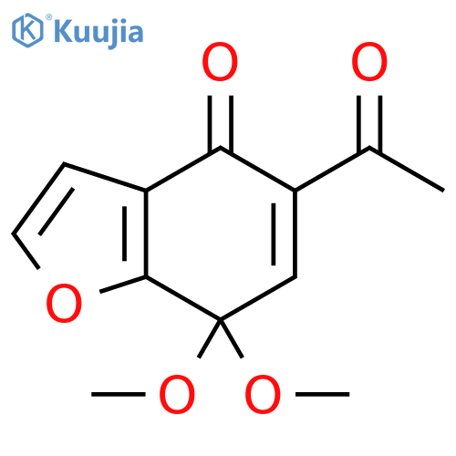 4(7H)-Benzofuranone, 5-acetyl-7,7-dimethoxy- structure