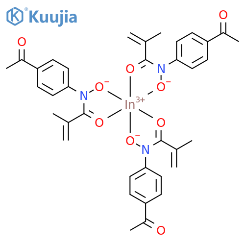 Indium, tris[N-(4-acetylphenyl)-N-hydroxy-2-methyl-2-propenamidato]- (9CI) structure