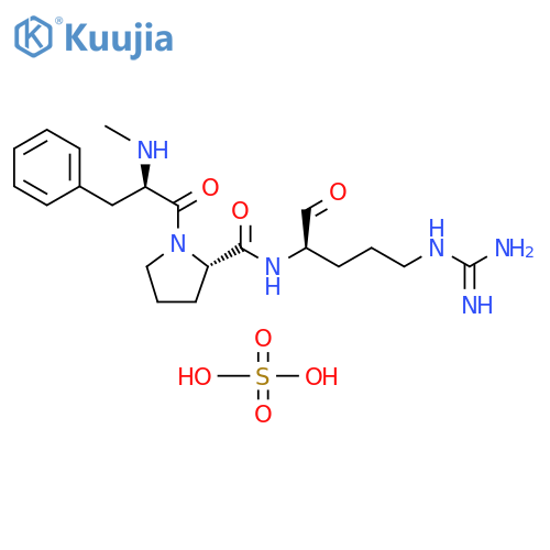 L-Prolinamide, N-methyl-D-phenylalanyl-N-[4-[(aminoiminomethyl)amino]-1-formylbutyl]-, (R)-, sulfate (1:1) (9CI) structure