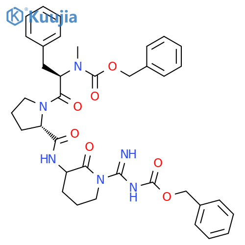 L-Prolinamide,N-methyl-N-[(phenylmethoxy)carbonyl]-D-phenylalanyl-N-[1-[imino[[(phenylmethoxy)carbonyl]amino]methyl]-2-oxo-3-piperidinyl]- structure