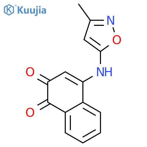 1,2-Naphthalenedione, 4-[(3-methyl-5-isoxazolyl)amino]- structure
