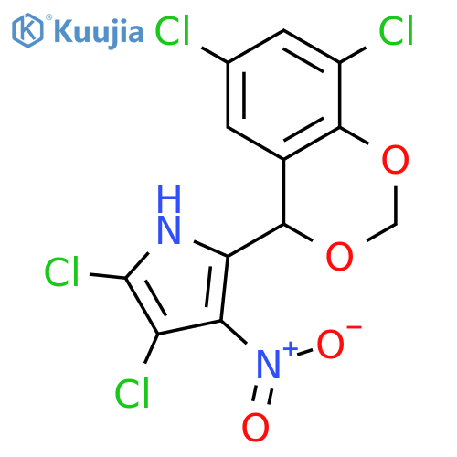 1H-Pyrrole,2,3-dichloro-5-[(4S)-6,8-dichloro-4H-1,3-benzodioxin-4-yl]-4-nitro- structure