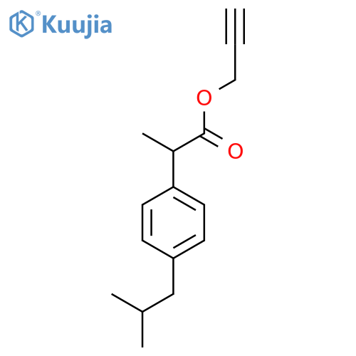 Prop-2-yn-1-yl 2-[4-(2-methylpropyl)phenyl]propanoate structure