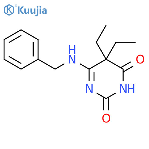 2,4(3H,5H)-Pyrimidinedione,5,5-diethyl-6-[(phenylmethyl)amino]- structure