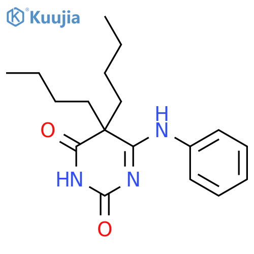 2,4(3H,5H)-Pyrimidinedione,5,5-dibutyl-6-(phenylamino)- structure