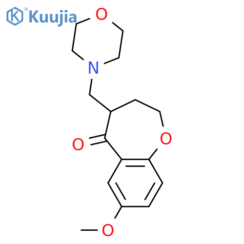 1-Benzoxepin-5(2H)-one, 3,4-dihydro-7-methoxy-4-(4-morpholinylmethyl)- structure