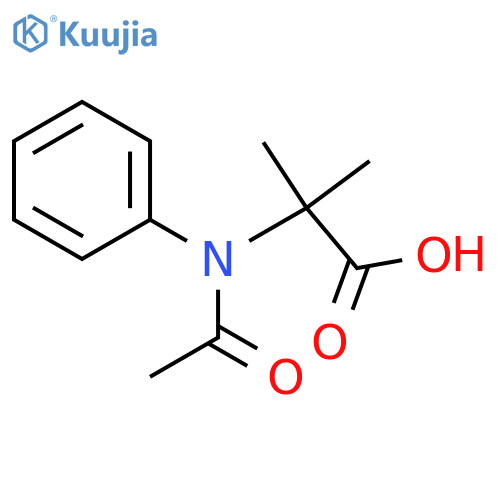 2-methyl-2-(N-phenylacetamido)propanoic acid structure