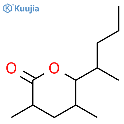 2H-Pyran-2-one, tetrahydro-3,5-dimethyl-6-(1-methylbutyl)- structure