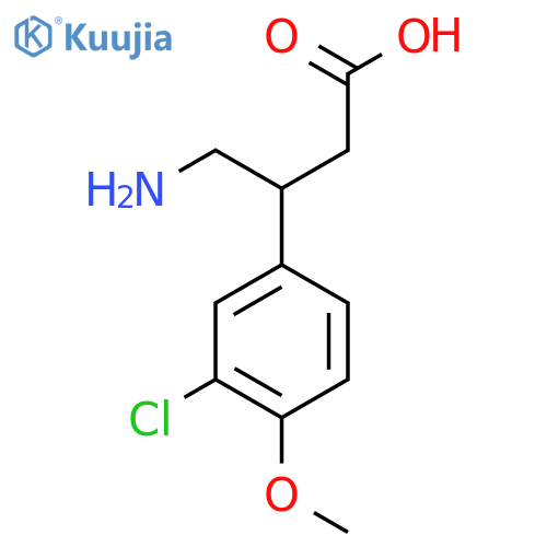 4-amino-3-(3-chloro-4-methoxyphenyl)butanoic acid structure