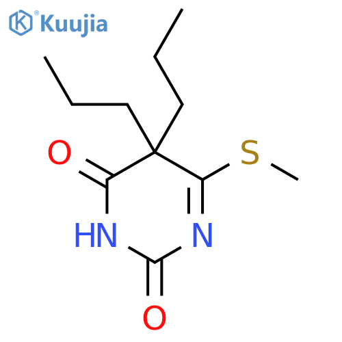 2,4(3H,5H)-Pyrimidinedione,6-(methylthio)-5,5-dipropyl- structure