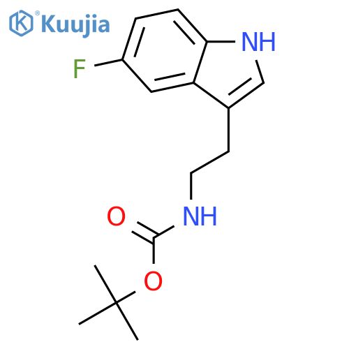 tert-Butyl 2-(5-Fluoro-1H-indol-3-yl)ethyl-carbamate structure