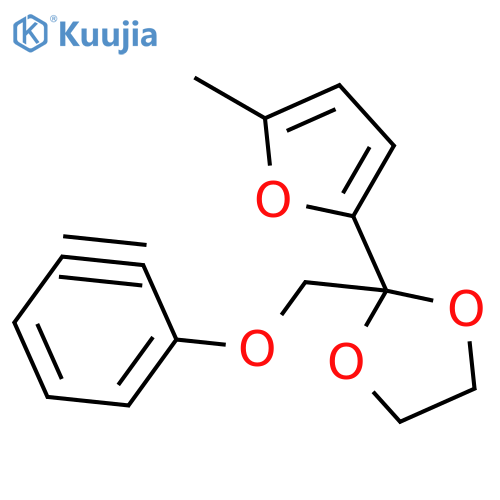1,3-Dioxolane, 2-[(1,3-cyclohexadien-5-yn-1-yloxy)methyl]-2-(5-methyl-2-furanyl)- structure