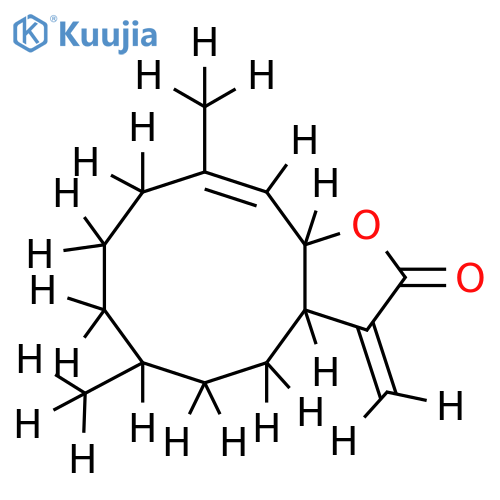 (3aR,9S,11aS,E)-5,9-dimethyl-1-methylene-3,3a,7,8,9,10,11,11a-octahydro-1H-cylopenta[10]annulen-2(6H)-one structure