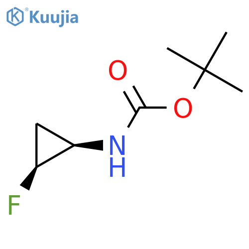rac-tert-butyl N-(1R,2S)-2-fluorocyclopropylcarbamate structure