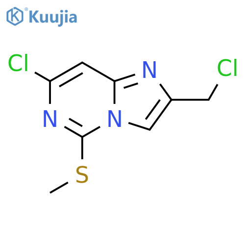 7-Chloro-2-(chloromethyl)-5-methylsulfanyl-imidazo[1,2-c]pyrimidine structure