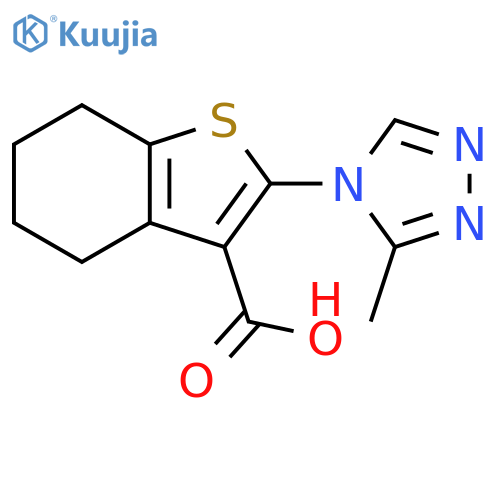 Benzo[b]thiophene-3-carboxylic acid,4,5,6,7-tetrahydro-2-(3-methyl-4H-1,2,4-triazol-4-yl)- structure