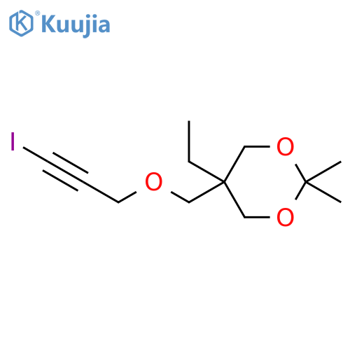 1,3-Dioxane, 5-ethyl-5-[[(3-iodo-2-propynyl)oxy]methyl]-2,2-dimethyl- structure