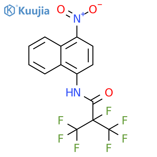 Propanamide,2,3,3,3-tetrafluoro-N-(4-nitro-1-naphthalenyl)-2-(trifluoromethyl)- structure