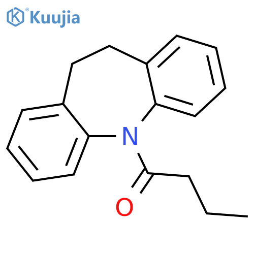 5H-Dibenz[b,f]azepine, 10,11-dihydro-5-(1-oxobutyl)- structure