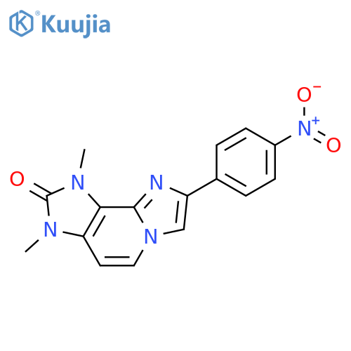 2H-Diimidazo[1,2-a:4',5'-c]pyridin-2-one, 1,3-dihydro-1,3-dimethyl-8-(4-nitrophenyl)- structure