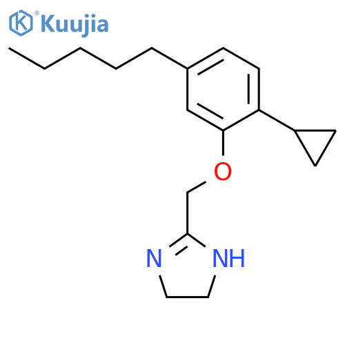 1H-Imidazole, 2-[(2-cyclopropyl-5-pentylphenoxy)methyl]-4,5-dihydro- structure