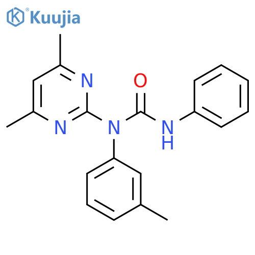 Urea, N-(4,6-dimethyl-2-pyrimidinyl)-N-(3-methylphenyl)-N'-phenyl- structure