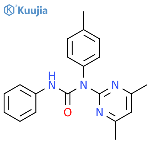 Urea, N-(4,6-dimethyl-2-pyrimidinyl)-N-(4-methylphenyl)-N'-phenyl- structure
