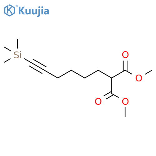 Propanedioic acid, [6-(trimethylsilyl)-5-hexynyl]-, dimethyl ester structure