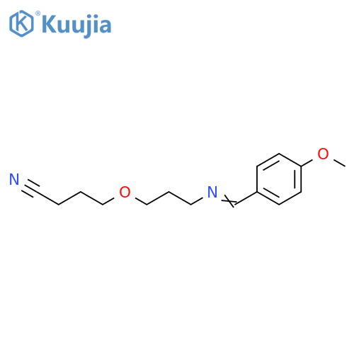 Butanenitrile, 4-[3-[[(4-methoxyphenyl)methylene]amino]propoxy]- structure