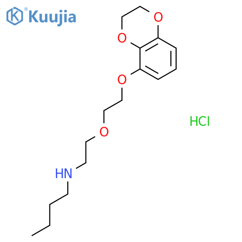 1-Butanamine,N-[2-[2-[(2,3-dihydro-1,4-benzodioxin-5-yl)oxy]ethoxy]ethyl]-, hydrochloride(1:1) structure
