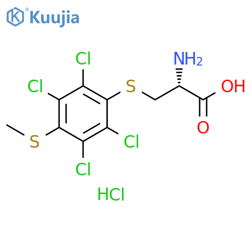 L-Cysteine, S-[2,3,5,6-tetrachloro-4-(methylthio)phenyl]-, hydrochloride structure