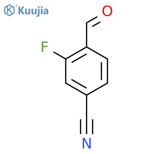3-fluoro-4-formylbenzonitrile structure