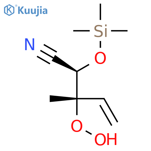 4-Pentenenitrile, 3-hydroperoxy-3-methyl-2-[(trimethylsilyl)oxy]-, (R*,S*)- structure