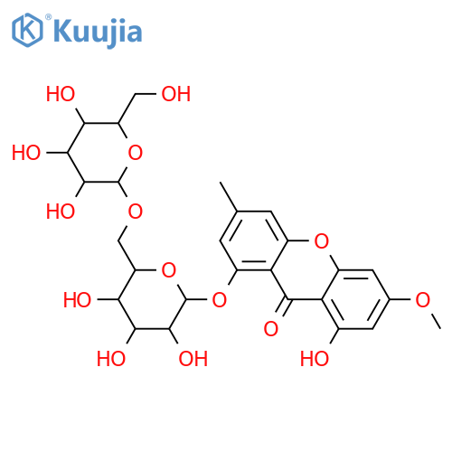 1,3,8-Trihydroxy-6-methylxanthone; 3-Me ether, 8-O-[β-D-glucopyranosyl-(1→6)-β-D-glucopyranoside] structure