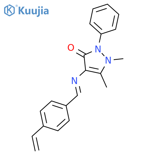 3H-Pyrazol-3-one,4-[[(4-ethenylphenyl)methylene]amino]-1,2-dihydro-1,5-dimethyl-2-phenyl- structure